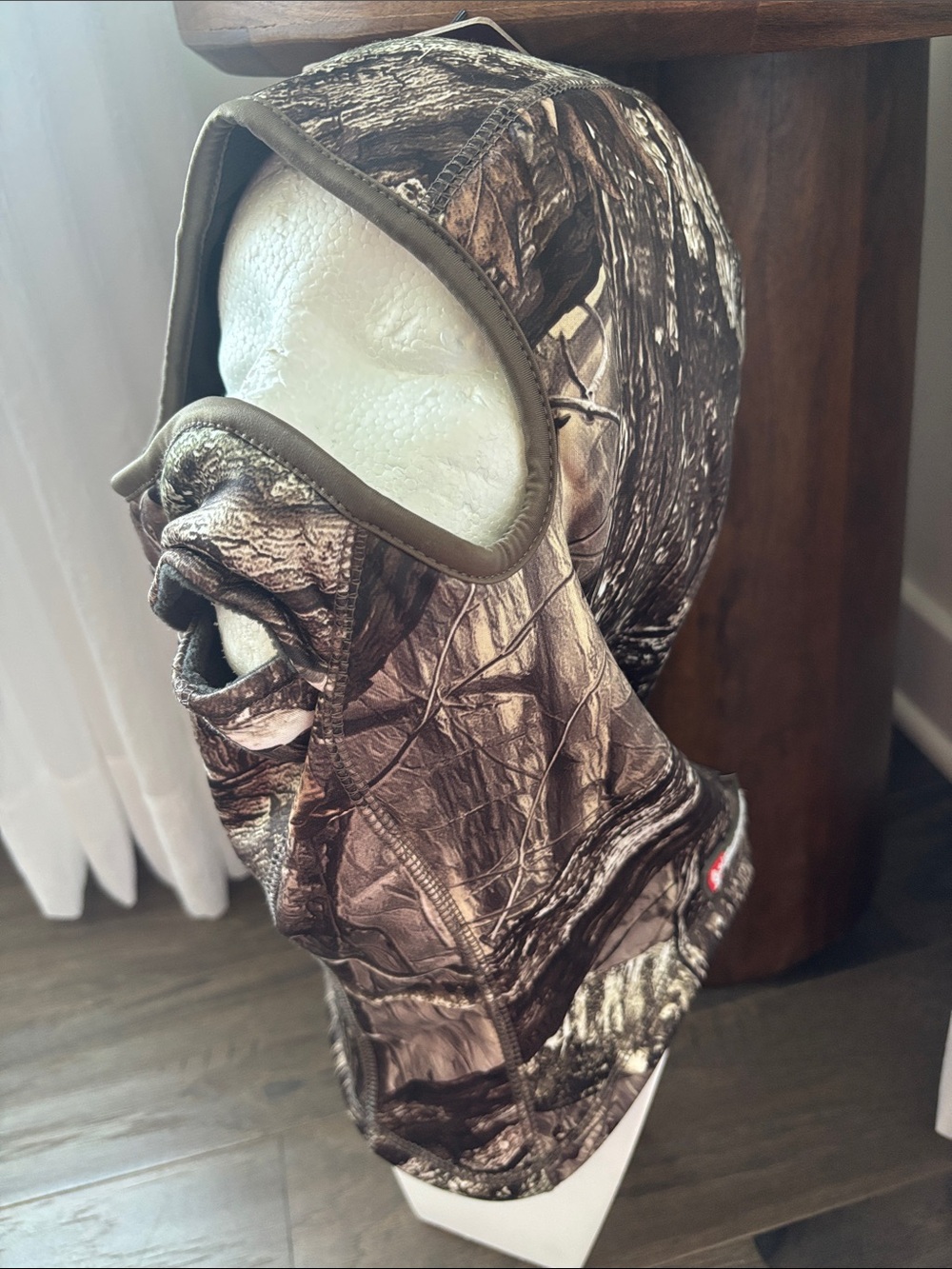 Huntworth Full Foliage camo balaclava,face/neck mask,fleece lined,mouth opening
